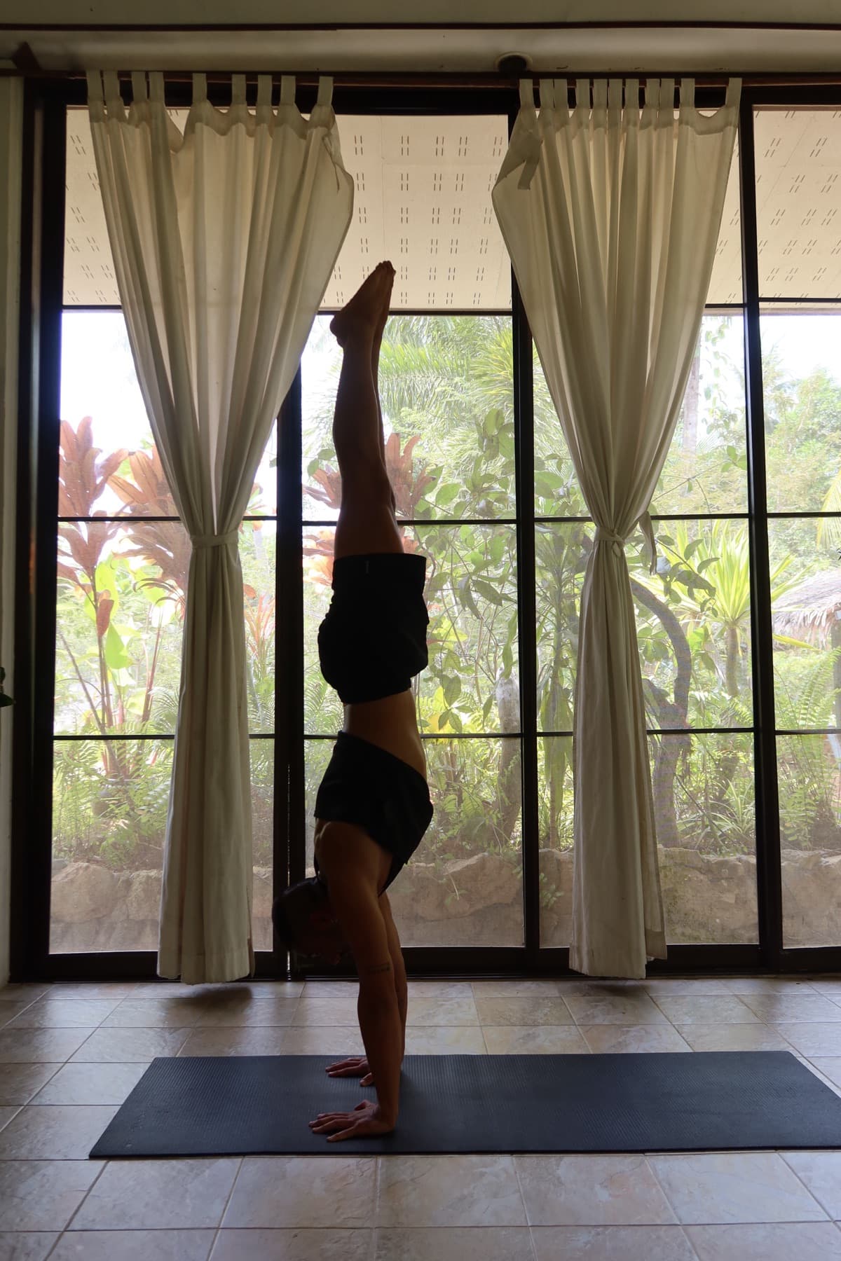Guest in a yoga pose at Wonderland