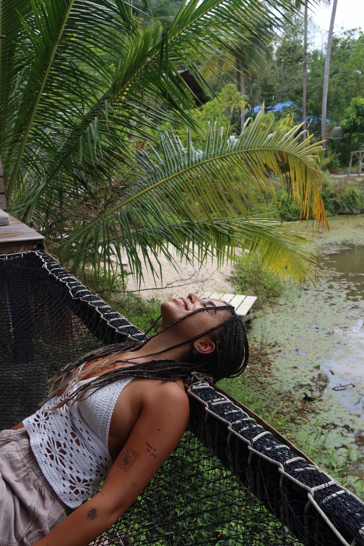 Resort grounds in the tropical jungle